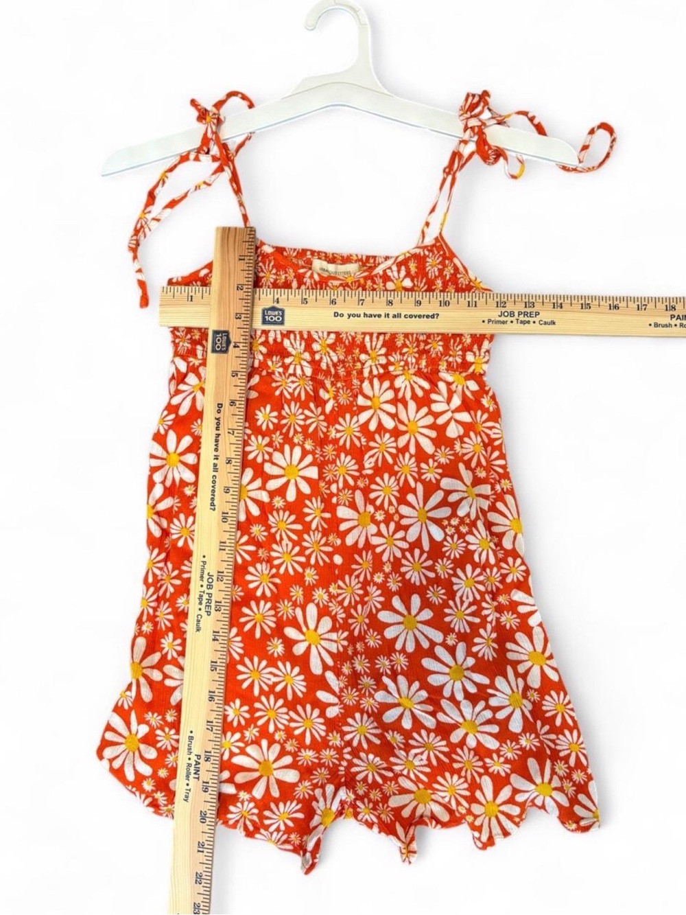 Urban Outfitters Red Daisy Tie-Shoulder Romper - Picture 5 of 5